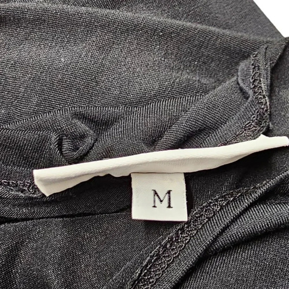 Bryn Walker Modal Scoop  Neck Long Sleeve Top Black Size Medium - Picture 6 of 8